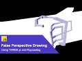 False perspective drawing app using THREE js and Raycasting