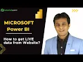 Microsoft Power BI How to get LIVE data from Website Tutorialspoint