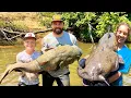 Noodling Creek Monsters in a Tiny Creek