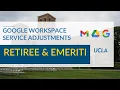 Google Workspace Service Adjustments - Retiree Emeriti