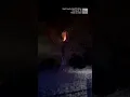Tree shoots sparks after lightning strike