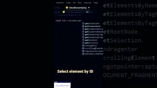 DOM Select Element by ID in Java Script