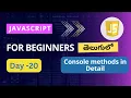 Console log in JavaScript Console info in JavaScript Console table in JavaScript JavaScript