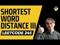 Shortest Word Distance III - Python