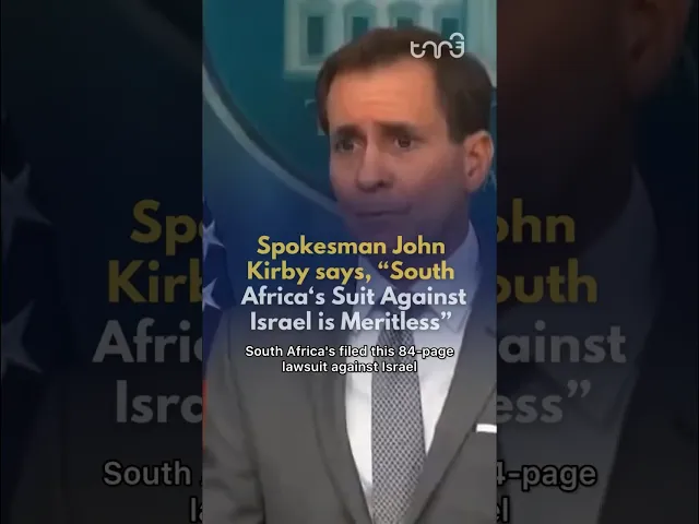 ⁣Spokesman Kirby says South Africa's genocide case against Israel is meritless and counterproductive.