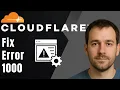 How to Fix Error 1000 in Cloudflare CDN 2026 Updated Guide
