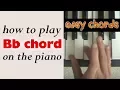 Bb chord piano - how to play Bb major chord on the piano or keyboard