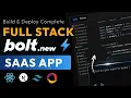 Bolt New Clone with Next js React TailwindCSS AI - Full Stack SAAS App Tutorial Convex