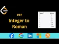 Integer to Roman - Leetcode 12 Python Hindi