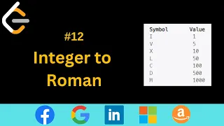 Integer to Roman - Leetcode 12 Python Hindi