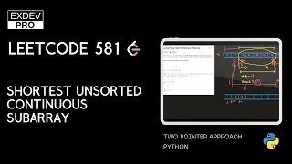Shortest Unsorted Continuous Subarray LeetCode 581 Python Solution