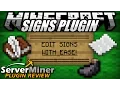 How to edit signs in Minecraft with the SIGNS Plugin