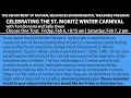 Currently in Quincy The Interviews - St Moritz Winter Carnivals 2026 Tours