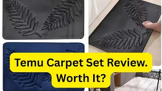 Temu 3 Piece Bathroom Carpet Set Review Soft Non-Slip Bathroom Carpet Rug