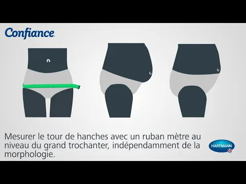 Confiance® Elastic, comment mesurer correctement le tour de hanches.