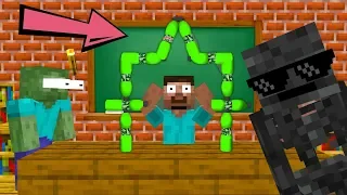 Monster School BOTTLE FLIP CHALLENGE - Minecraft Animation