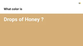 Drops of Honey color hex color - Yellow color