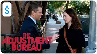 the adjustment bureau 2011 scene david is traveling by bus and he sees elise on the sidewalk