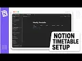 How to Create Timetable on Notion Class Timetable Builder