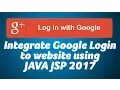 Enable Google login using JAVA J2EE for websites