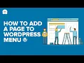 How to Add a Page to WordPress Menu