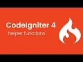 How to use helper functions in Codeigniter 4 codeigniter 4 helper