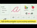 Cursive writing a to z Download Cursive Writing Practice Worksheets pdf Preschool worksheets