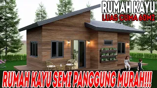 Desain rumah kayu di lahan sempit