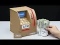 Wow Amazing DIY ATM Machine from Cardboard