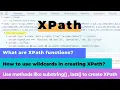 XPath Tutorial Part 3 Learn XPath functions and wildcards Selenium test automation