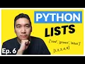 Python Tutorial for Beginners Ep 6 Lists in Python