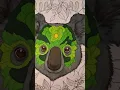 Koala page from Zenimals mandala coloring book