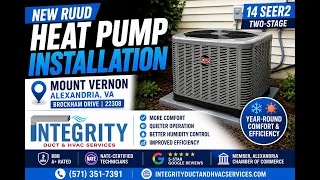 New Ruud Heat Pump Installation in Mount Vernon Alexandria VA