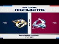 NHL Highlights | Predators vs. Avalanche - December 13, 2025