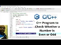 Even and odd number Program - C Tutorial for Beginners in Hindi 22