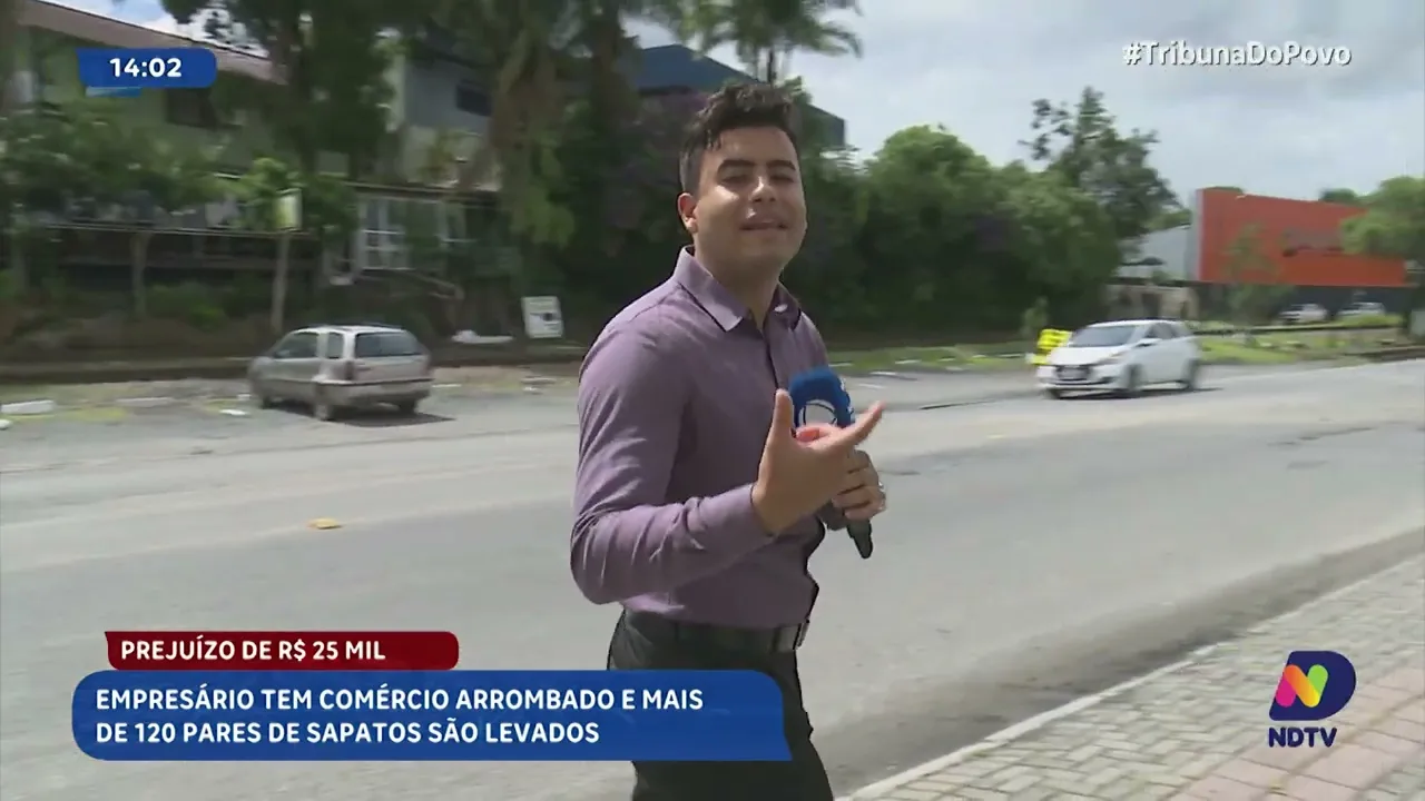 Empresário tem comércio arrombado e mais de 120 pares de sapatos são levados