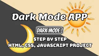 Build a Dark Mode Toggle with HTML CSS JavaScript - Beginner Frontend Project
