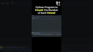 Python Program to Count the Number of Each Vowel
