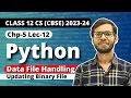 File handling in Python Updating binary file Class 12 Python Class 12 Computer Science