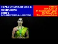 Types of Linked list Operations Part 2 Data Structures Algorithms Christ OpenCourseWare