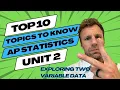 Top 10 Tips for AP Statistics Unit 2 Exploring Two Variable Data