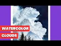 Watercolor thunderhead clouds study after Renato Mucilllo