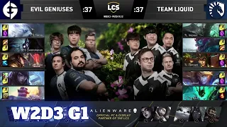 Evil Geniuses vs Team Liquid | Week 2 Day 3 S10 LCS Summer 2020 | EG vs TL W2D3