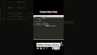 Python create fake or sample data with faker library