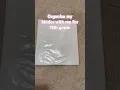 organize my binder for school viral