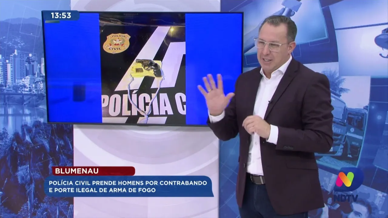 Blumenau: Polícia Civil prende homens por contrabando e porte ilegal de arma de fogo