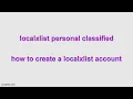 how to create a localxlist classified account