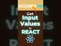 get input box value in react js