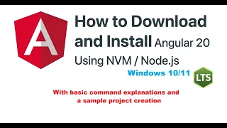 How to Download and Install Angular 20 version on windows by using NVM or Node JS
