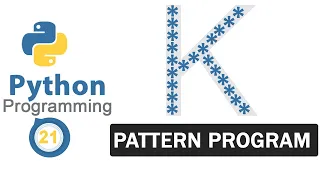 Python Pattern Programs Printing Stars in K Shape